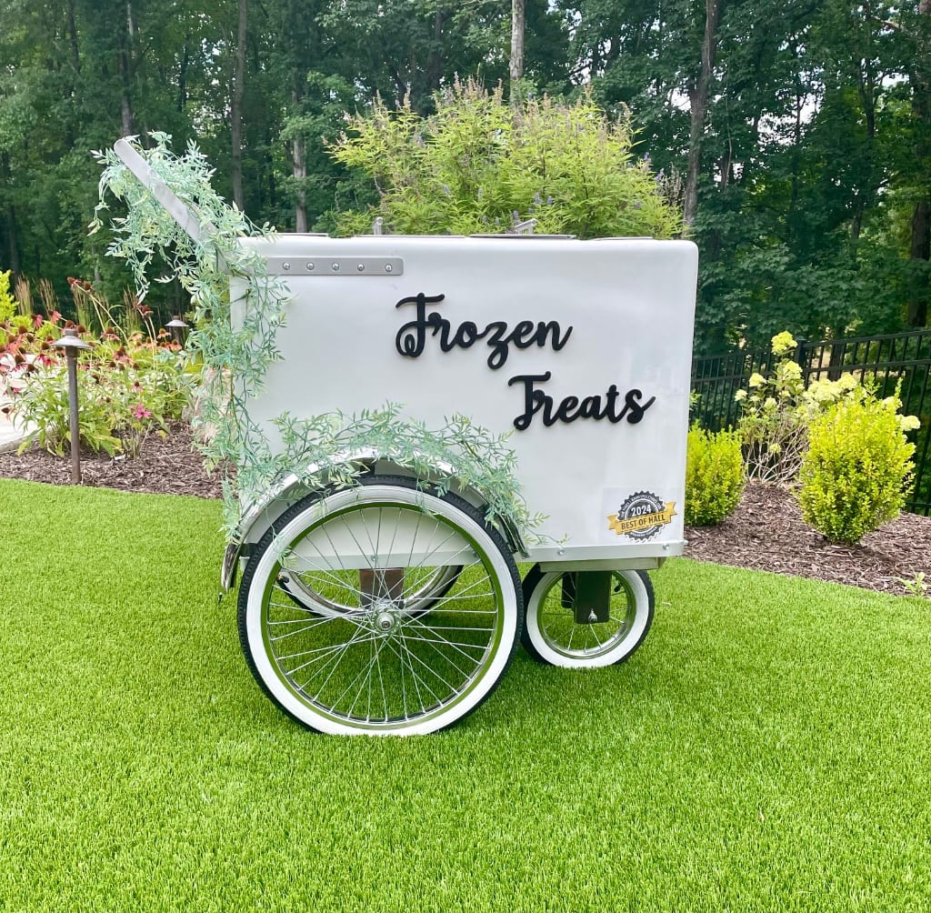 Frozen treats cart at a corporate event