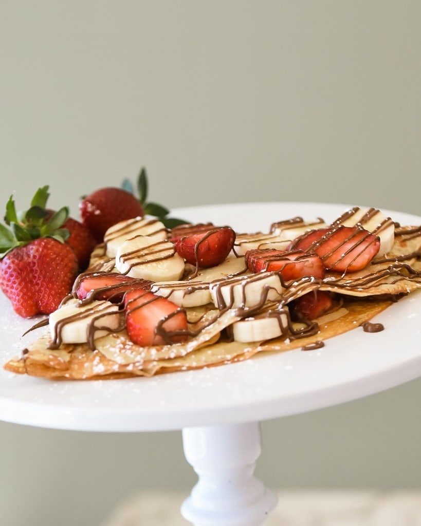 Strawberry banana Nutella crepe