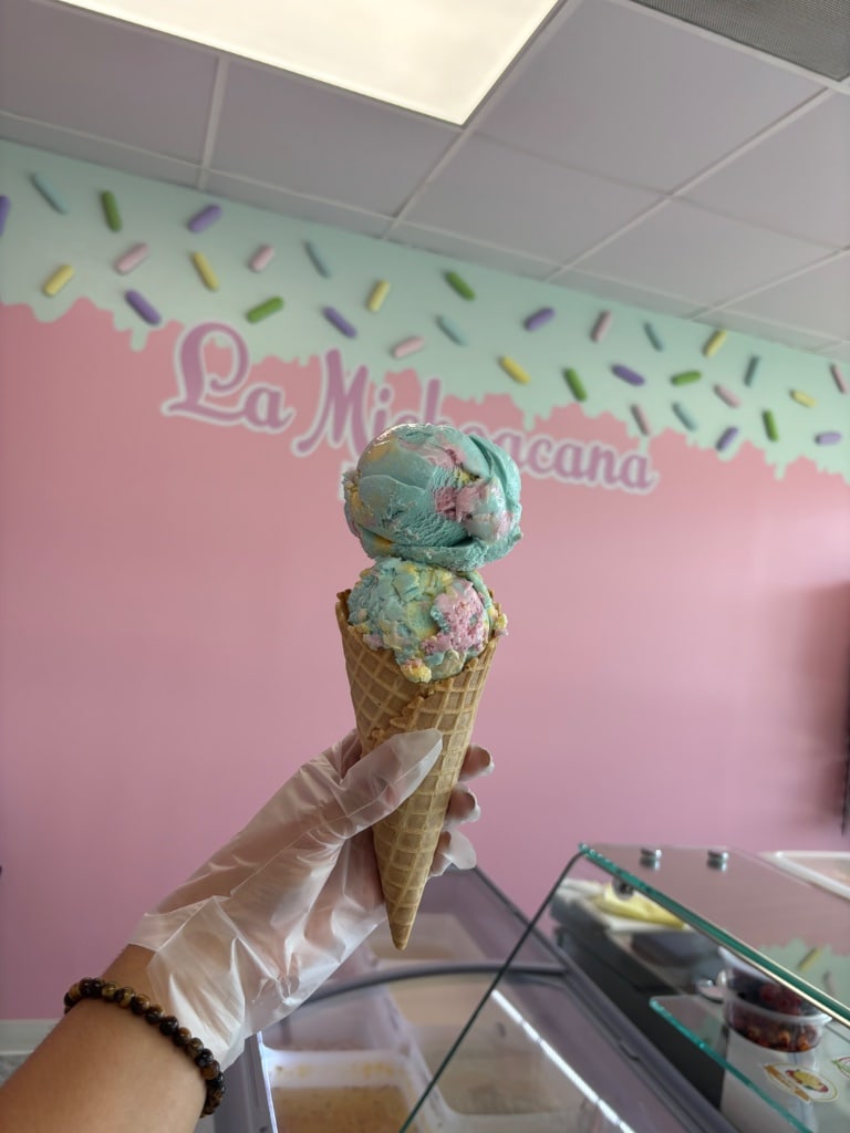 Cotton candy cone at the drip wall