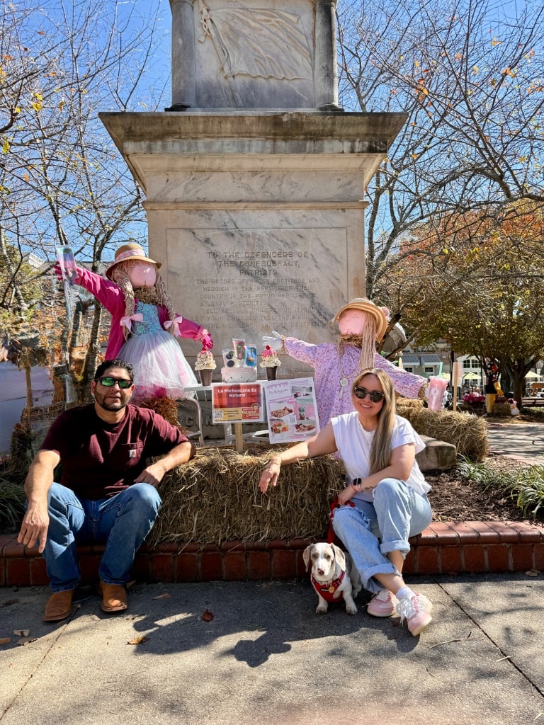 La Michoacana owners at Gainesville community fall festival with dog — East Hall GA