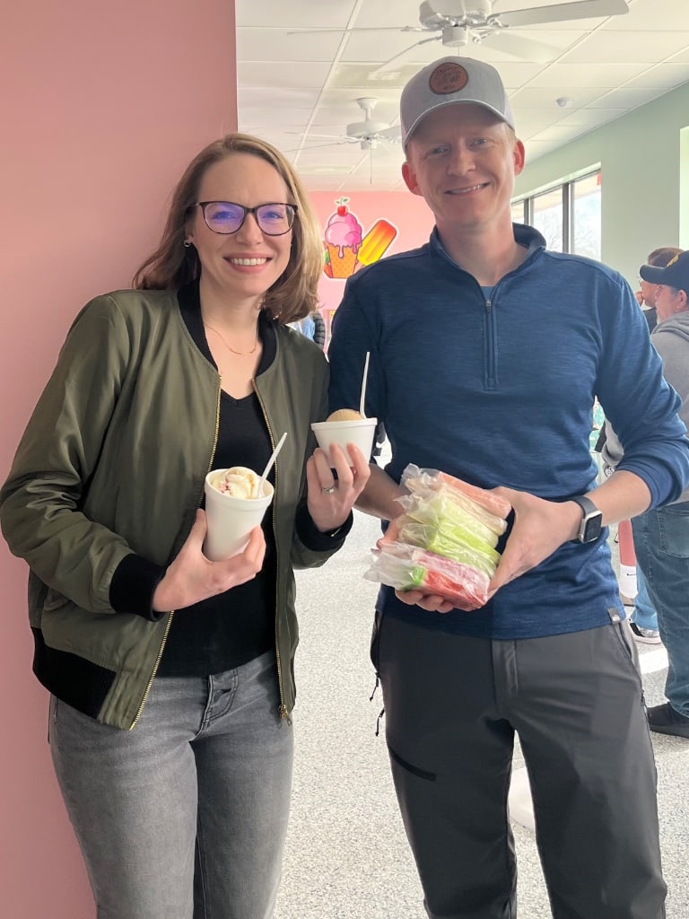 Happy customers at La Michoacana Es Natural ice cream shop Gainesville GA